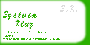 szilvia kluz business card